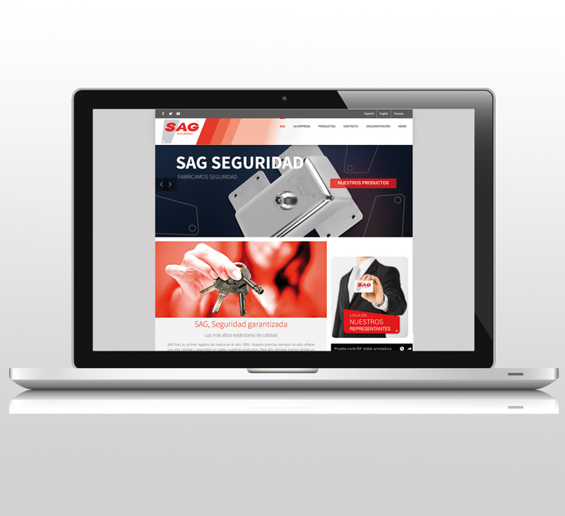 Diseño de pagina web: Sag Seguridad