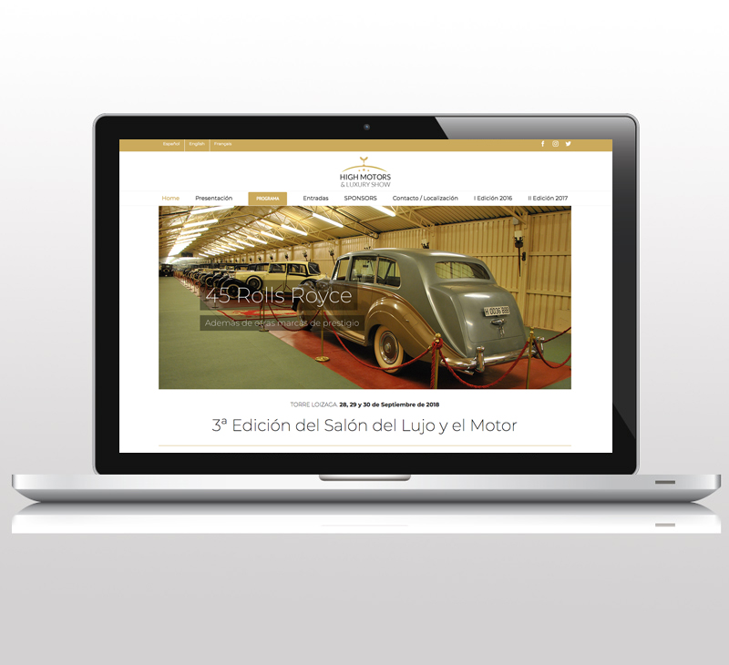 Diseño de pagina web: High Motors